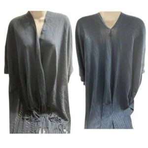 Navy Blue Fringe Shawl